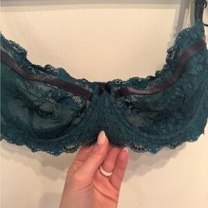 Victoria’s Secret Lace Underwire Bra in Green 32DDD